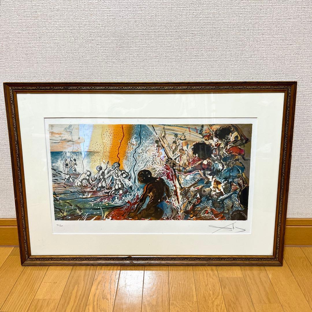 真作 サルバドール・ダリ「ハワイアン フィッシャーマン」リトグラフ 直筆サイン
