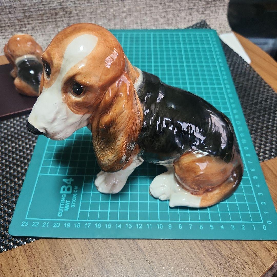 バセットハウンド　犬　置物　ベルアートコレクション　セットインテリア