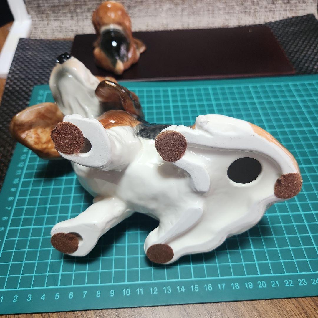バセットハウンド　犬　置物　ベルアートコレクション　セットインテリア