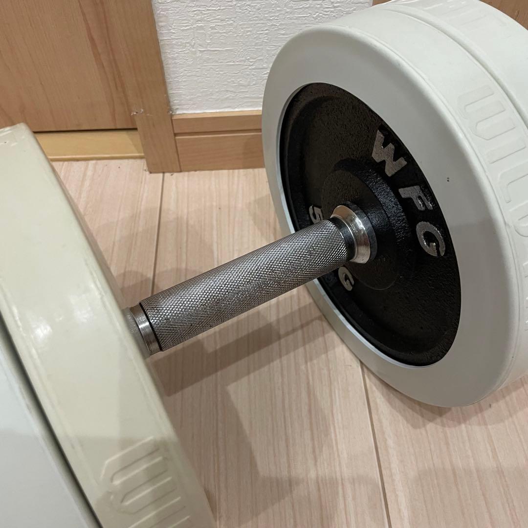 ① 送料無料 WILD FIT ダンベル 30kg ホワイト 可変式