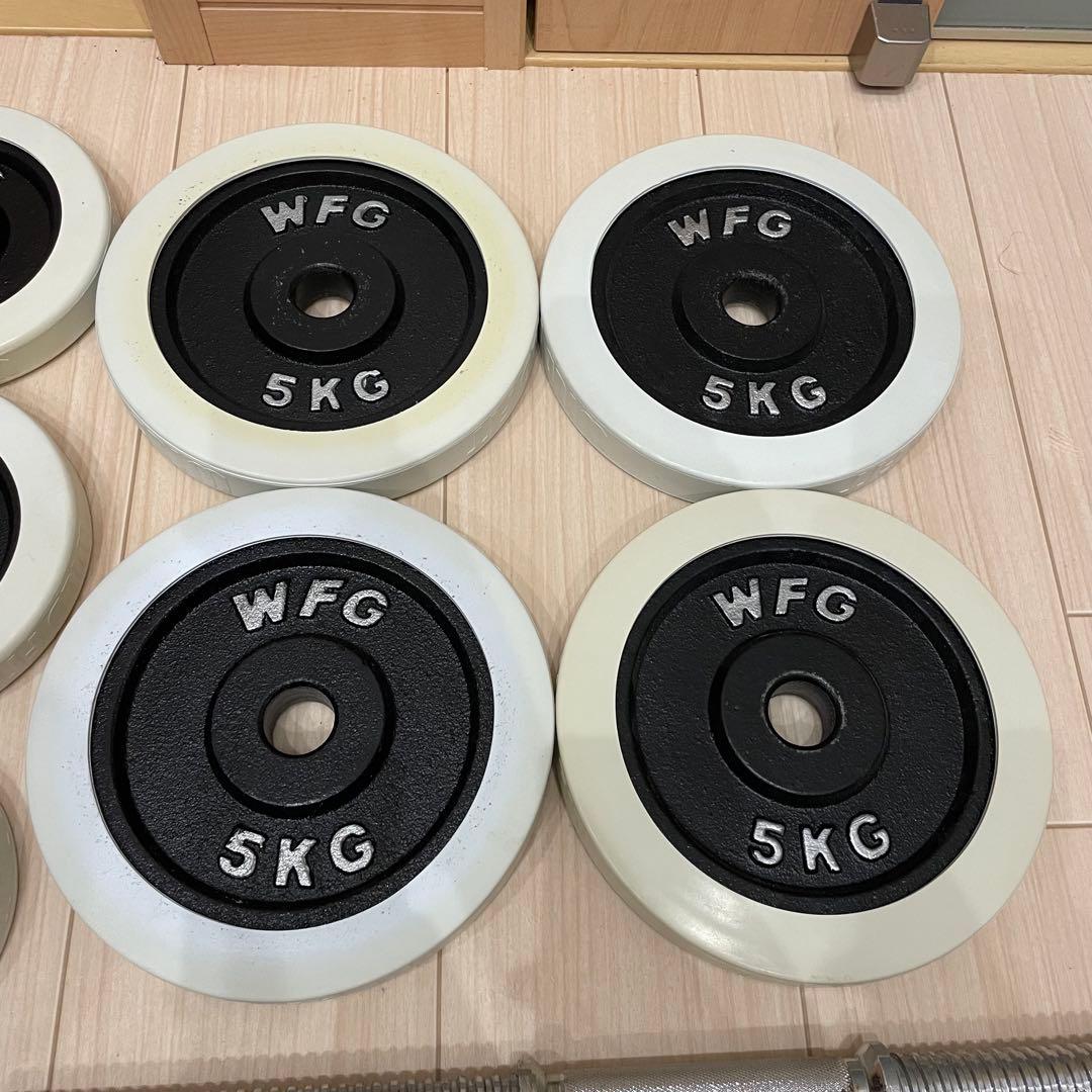 ① 送料無料 WILD FIT ダンベル 30kg ホワイト 可変式