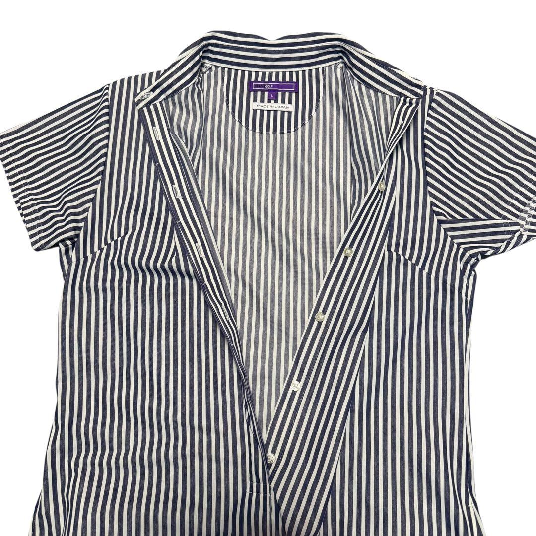 BEAMS GOLF PURPLE LABELトリコット ストライプ ワンピース