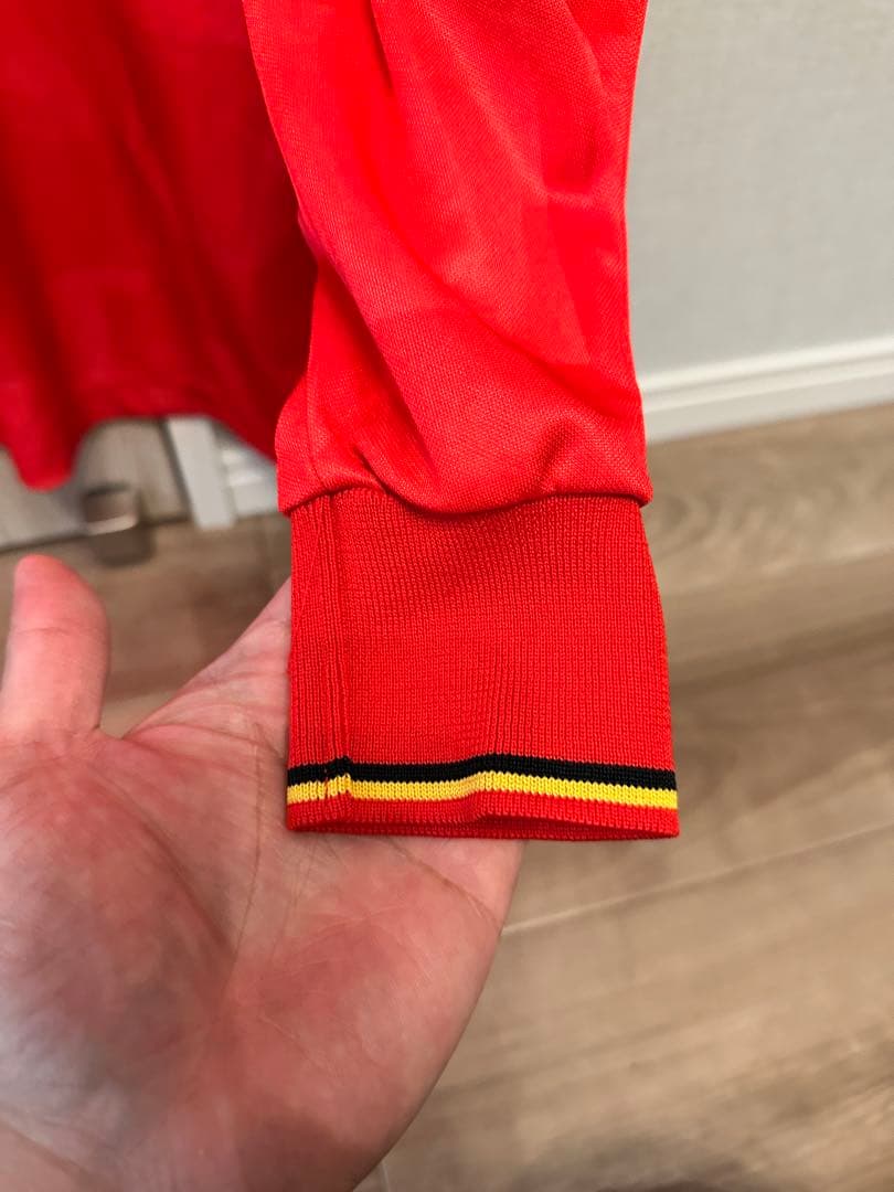 90sディアドラ　ヴィンテージサッカーシャツ　長袖ベルギー代表モデル