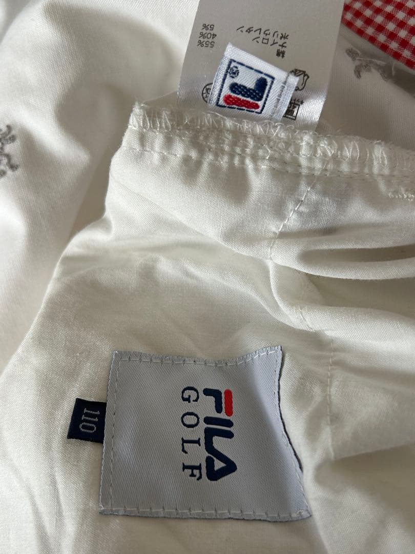 FILA GOLF 刺繍入りホワイトパンツ110サイズ‼️大特価