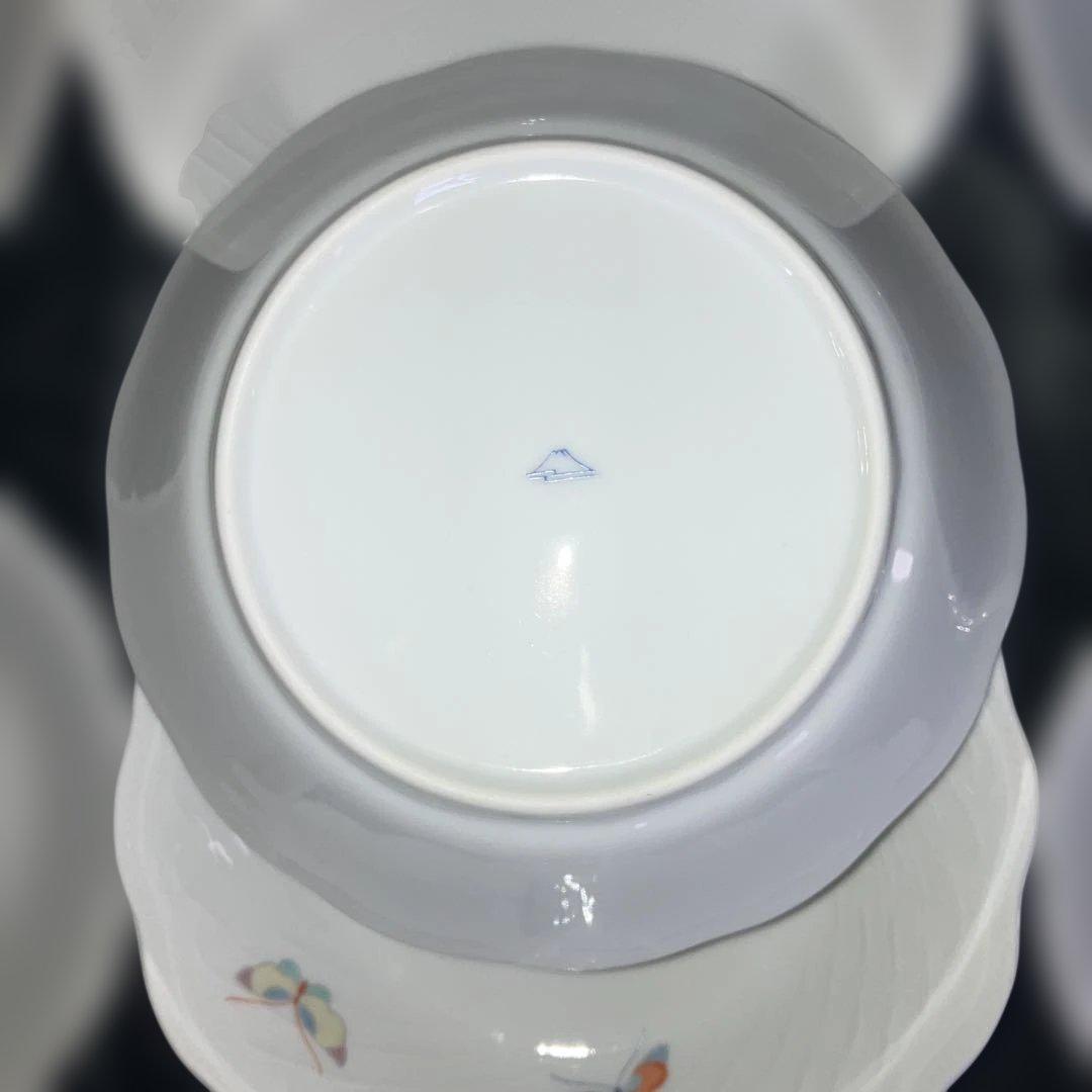 深川製磁 蝶紋様柄 深皿10客揃