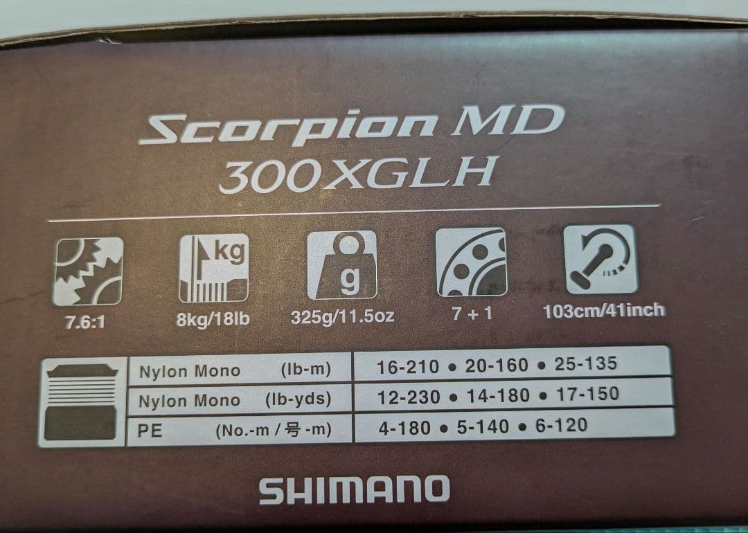 ☆タイムアタック中☆SHIMANO Scorpion MD 300XGLH 右巻