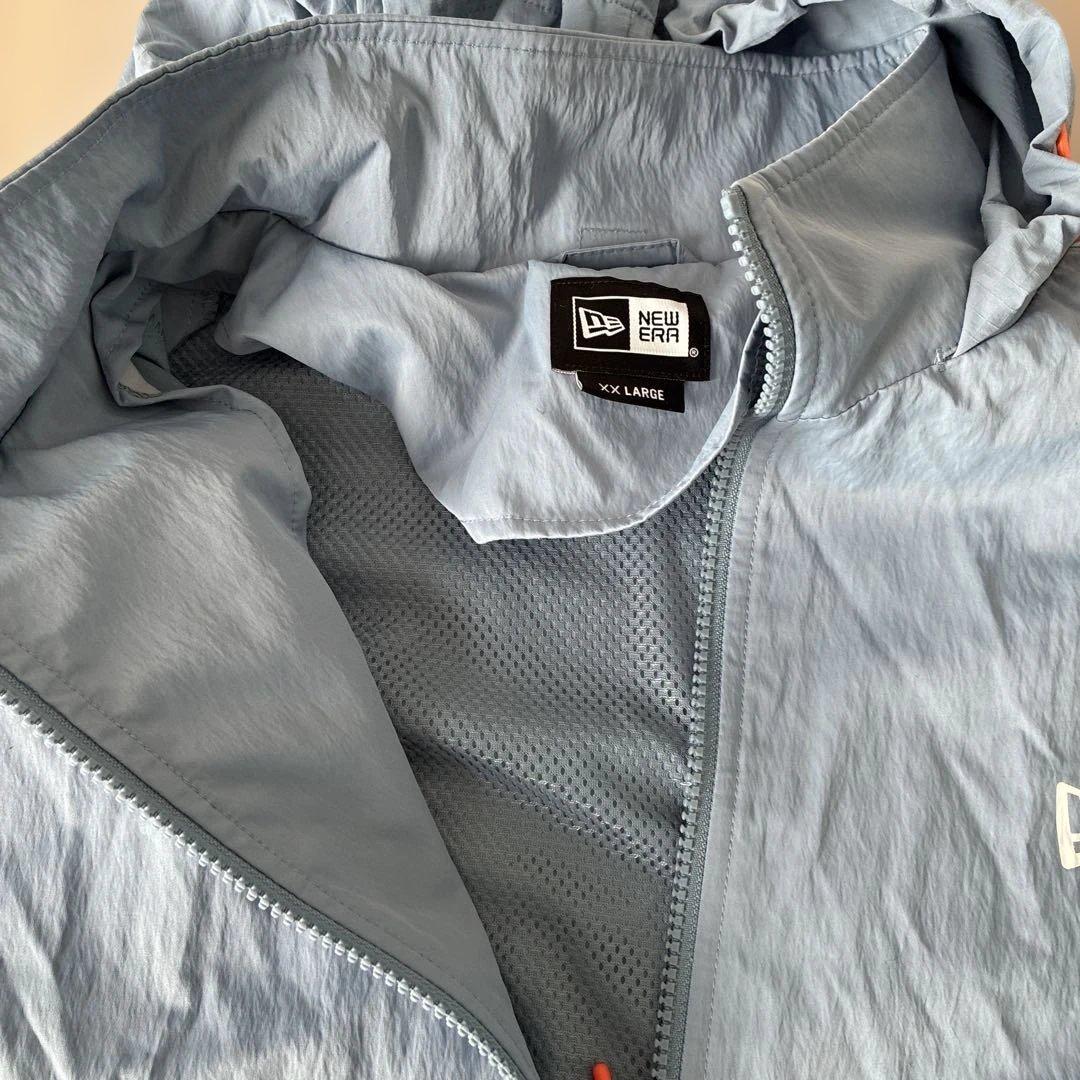 ★美品★ニューエラ ゴルフ レインウェア セットアップ 上下 ライトブルーXXL