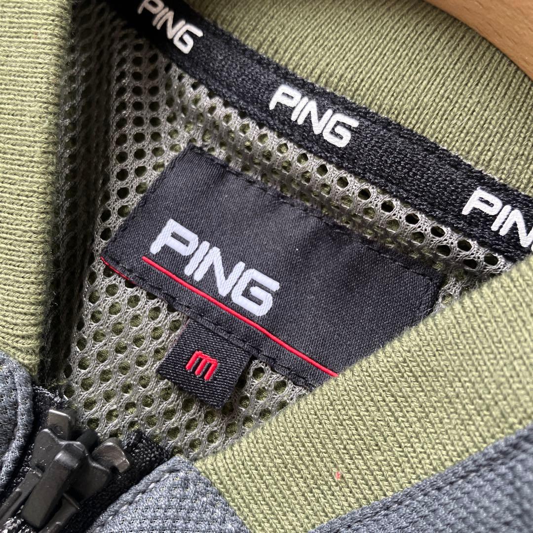 未使用 PING ピン クールマックス ライトブルゾン Mカーキ レディース