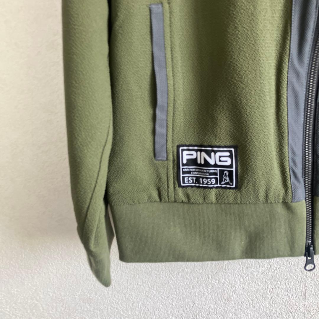 未使用 PING ピン クールマックス ライトブルゾン Mカーキ レディース