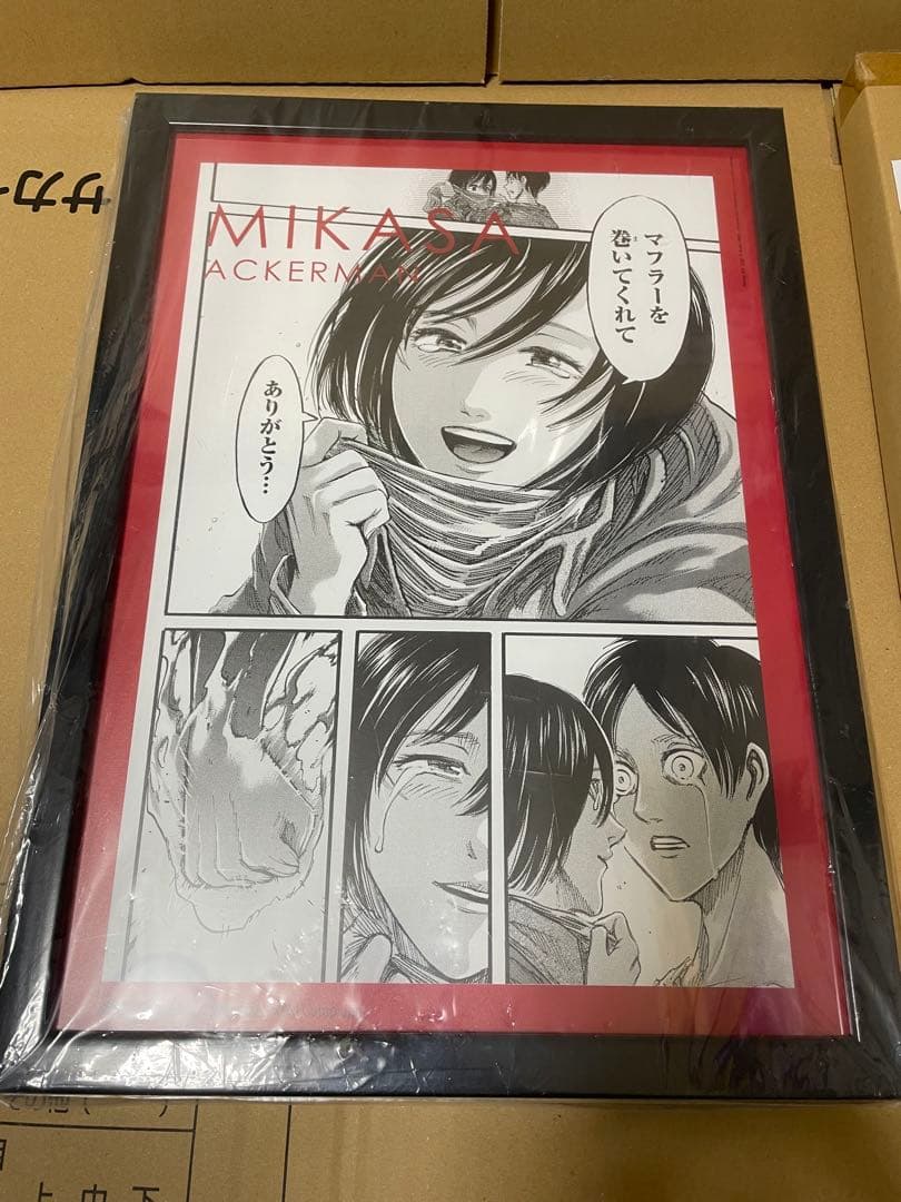 進撃の巨人 WONDA 原画レプリカポスター ミカサ No.100