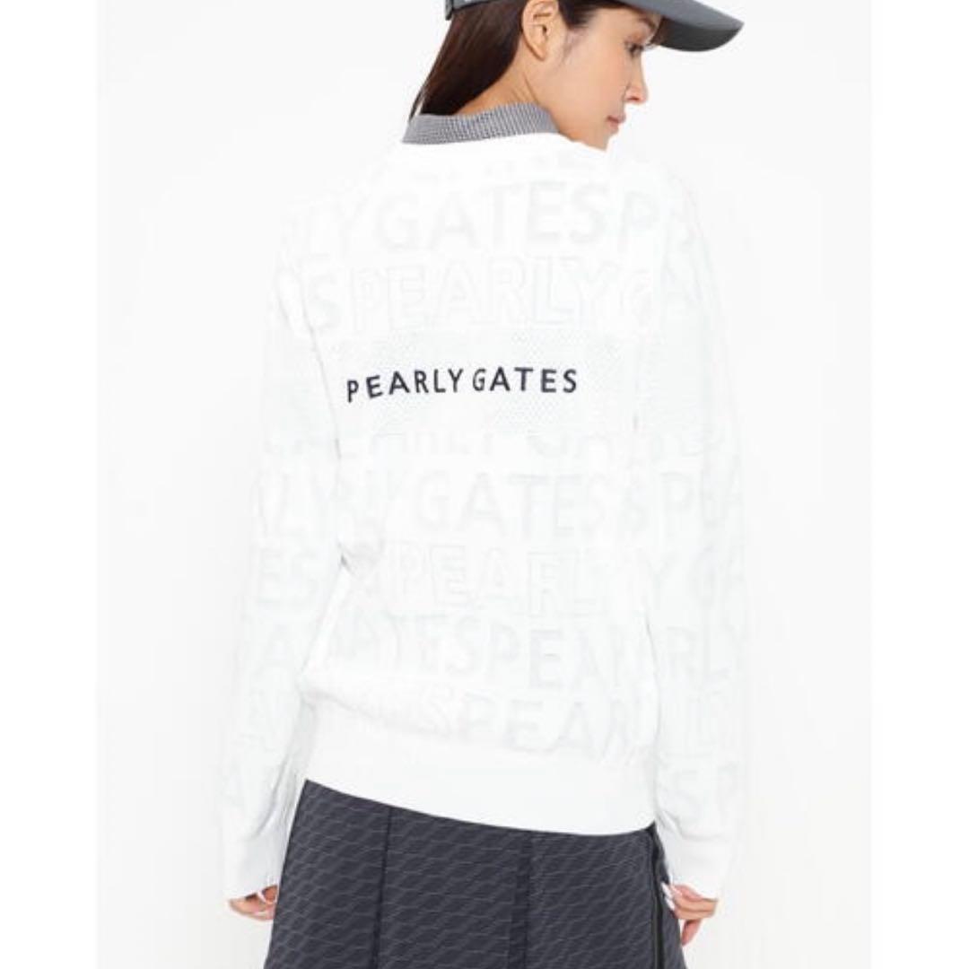 トップス PEARLY GATESコットンビーム クルーネックニットプルオーバー