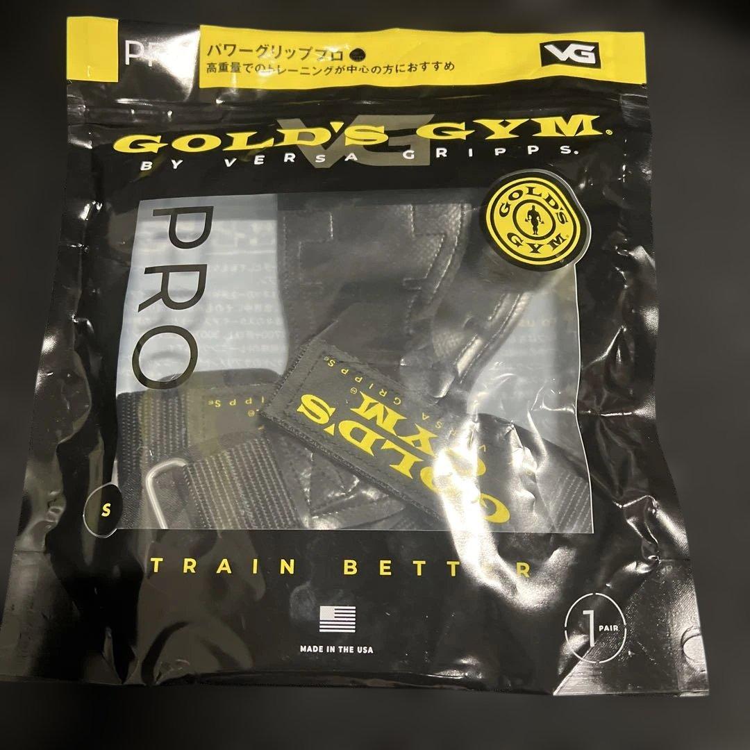 GOLD'S GYM パワーグリップ ブラック/イエロー
