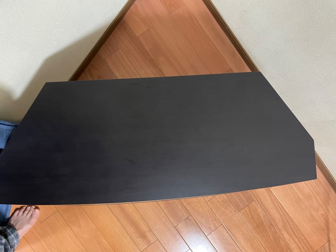 テレビ台 黒 木製（奥行き×横×高さ：35cm×90cm×42cm）