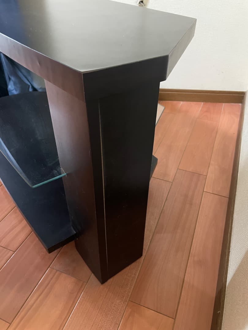 テレビ台 黒 木製（奥行き×横×高さ：35cm×90cm×42cm）