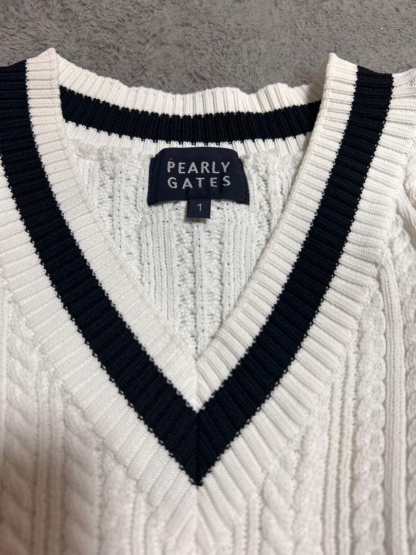 ［新品］PEARLY GATES レディース ベスト ホワイト　サイズ1