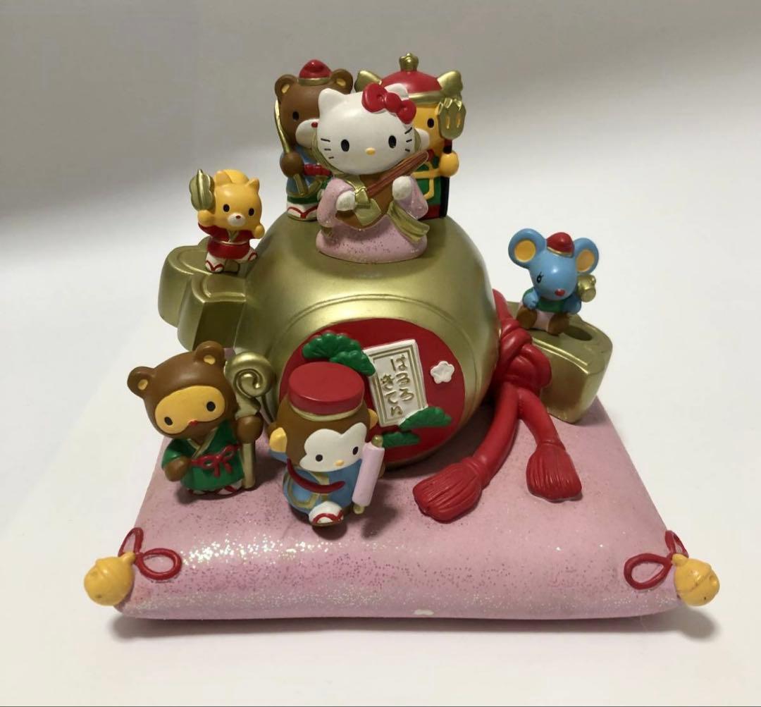 サンリオ ハローキティ 七福神 うちでのこづち 座布団 陶器製 置物 フィギュア