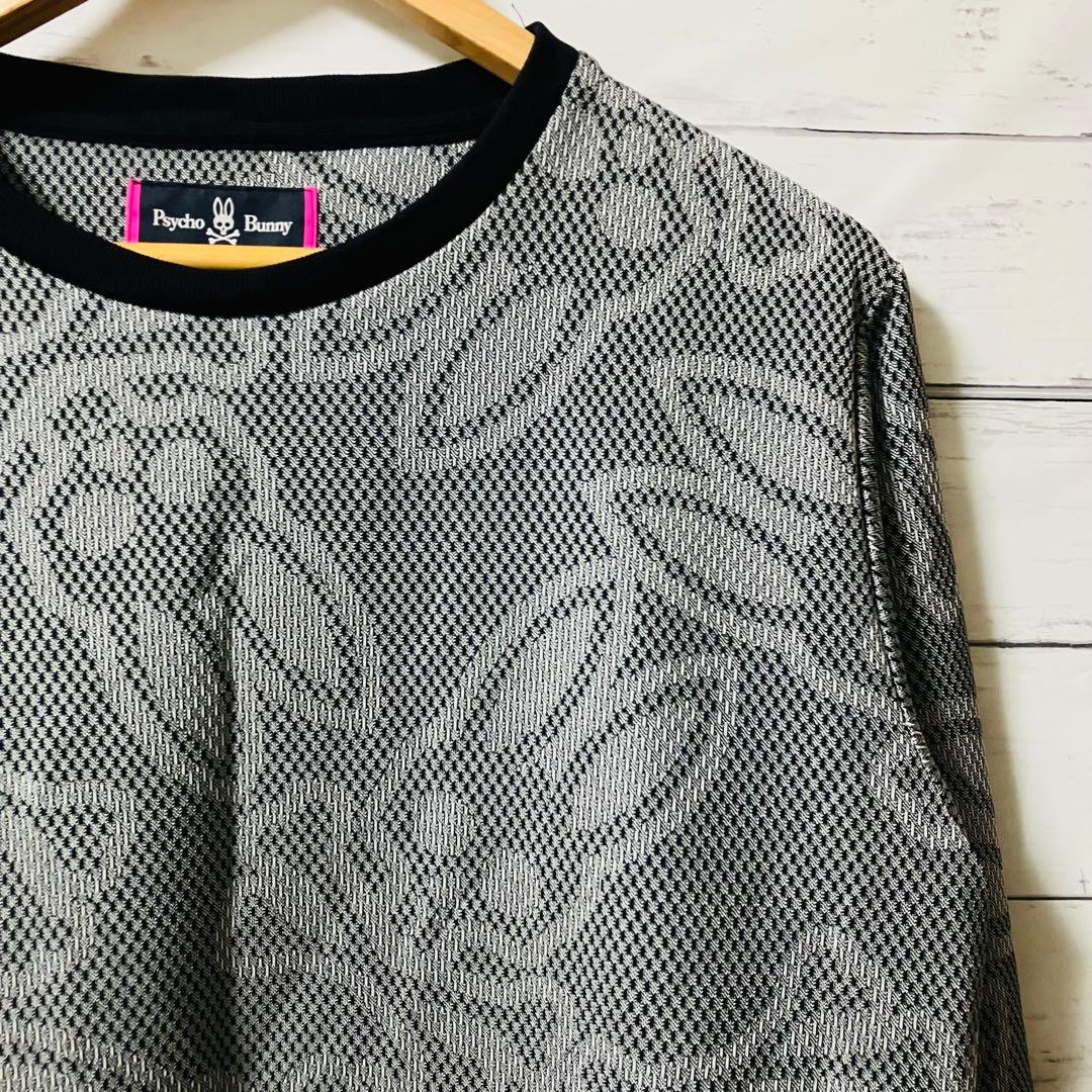 【美品】PSYCO BUNNY サイコバニー 長袖 ゴルフ 総柄Mサイズ