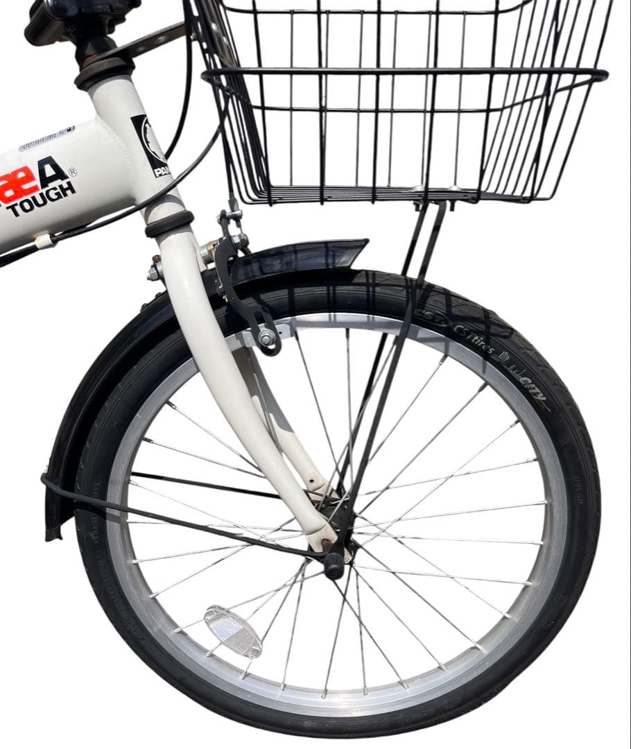 PANGAEA 折りたたみ自転車 ホワイト ノーパンクタイヤ