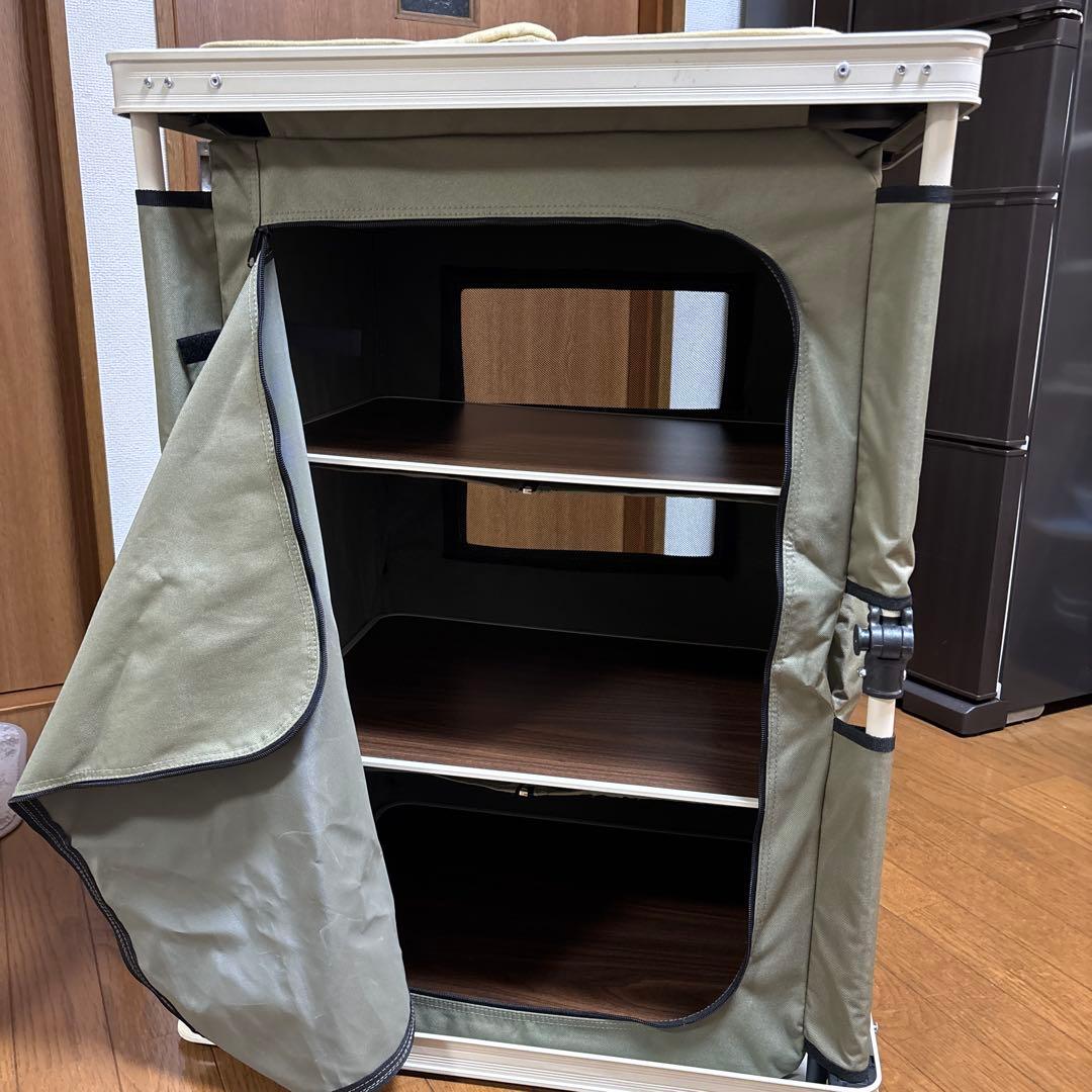 DOD. マルチキッチンテーブル　カーキ ミトン　鍋敷セット