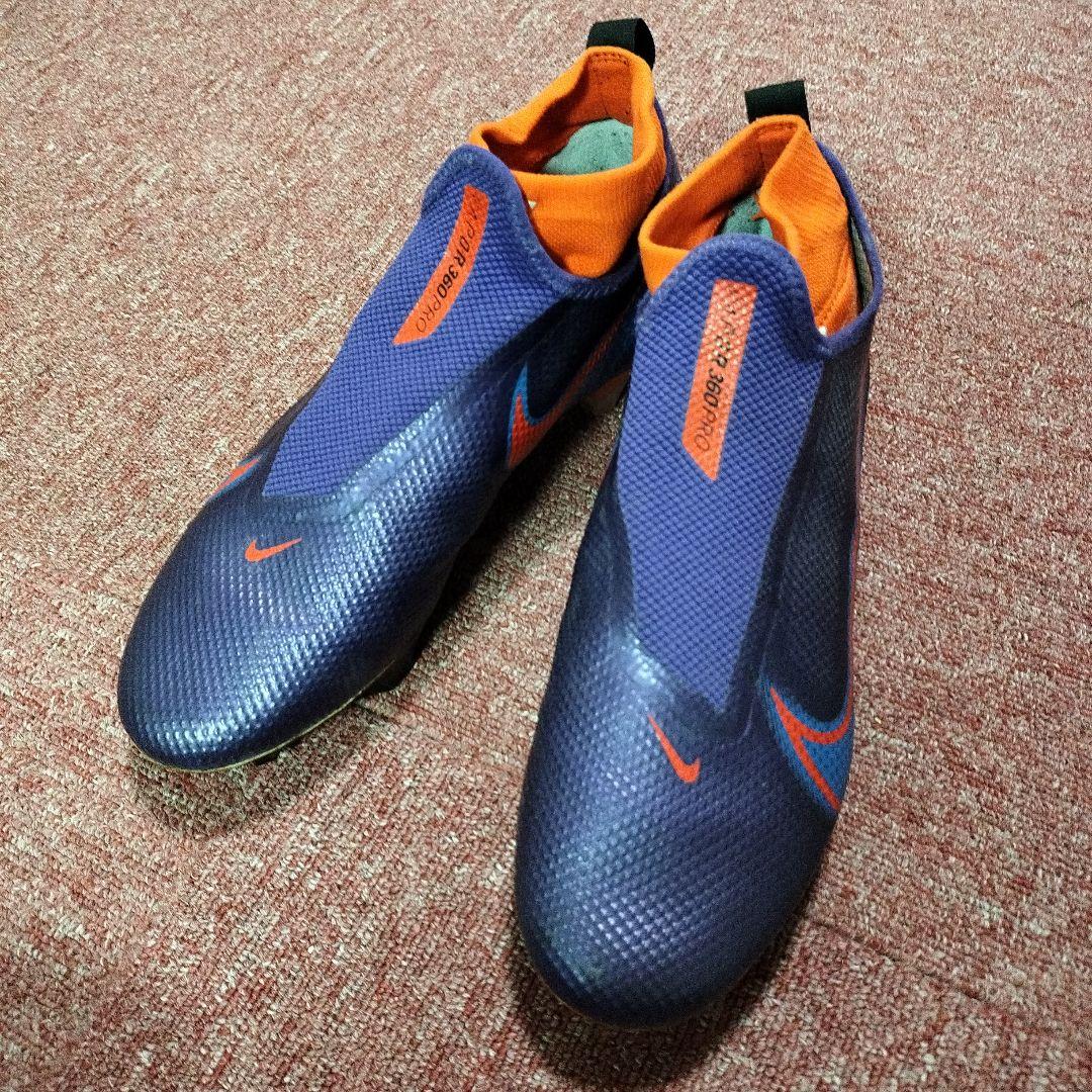 やぁ  Nike サッカーシューズ スパイク ネイビー/オレンジ