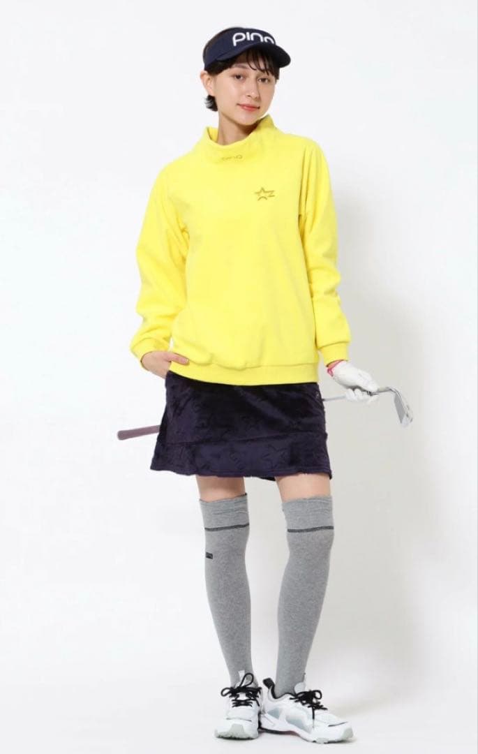 L ☆新品☆ PING フリースプルオーバー　レディース　14300円　イエロー