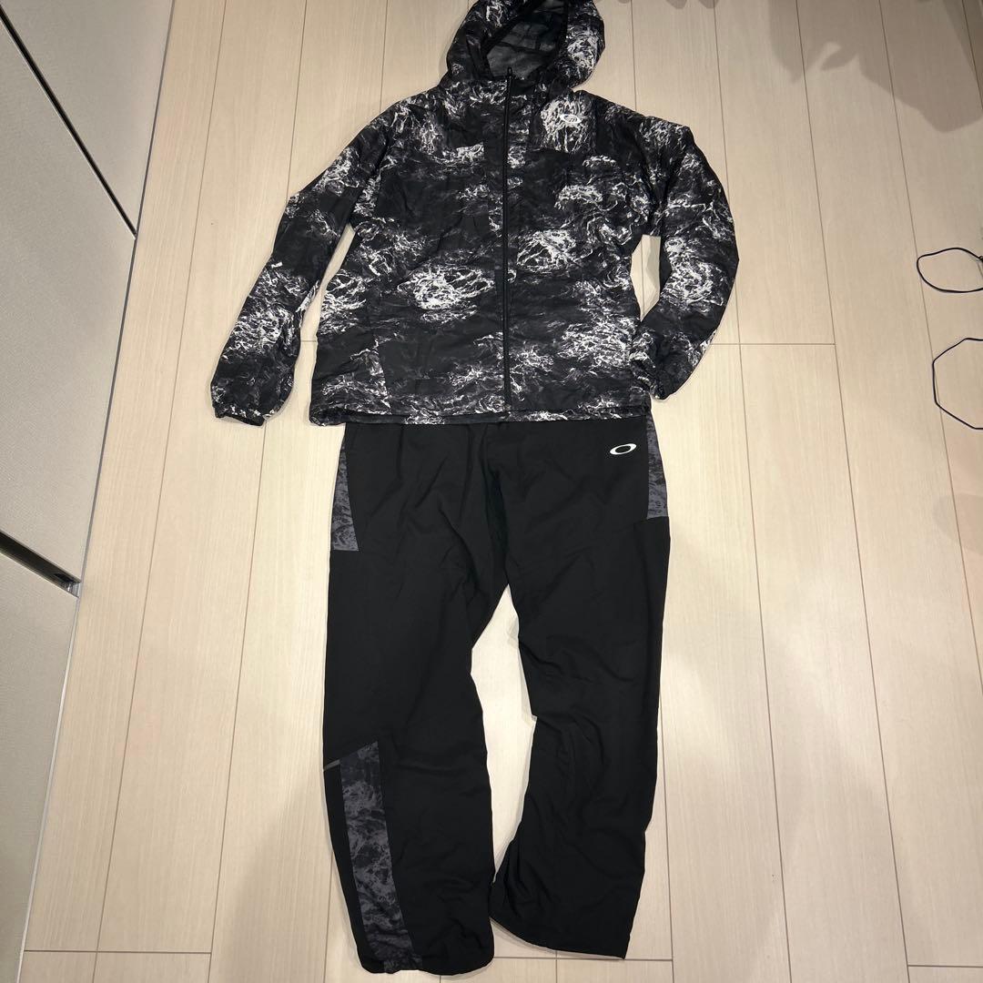 【極美品】Oakley ジャージ上下セット 黒/グレー
