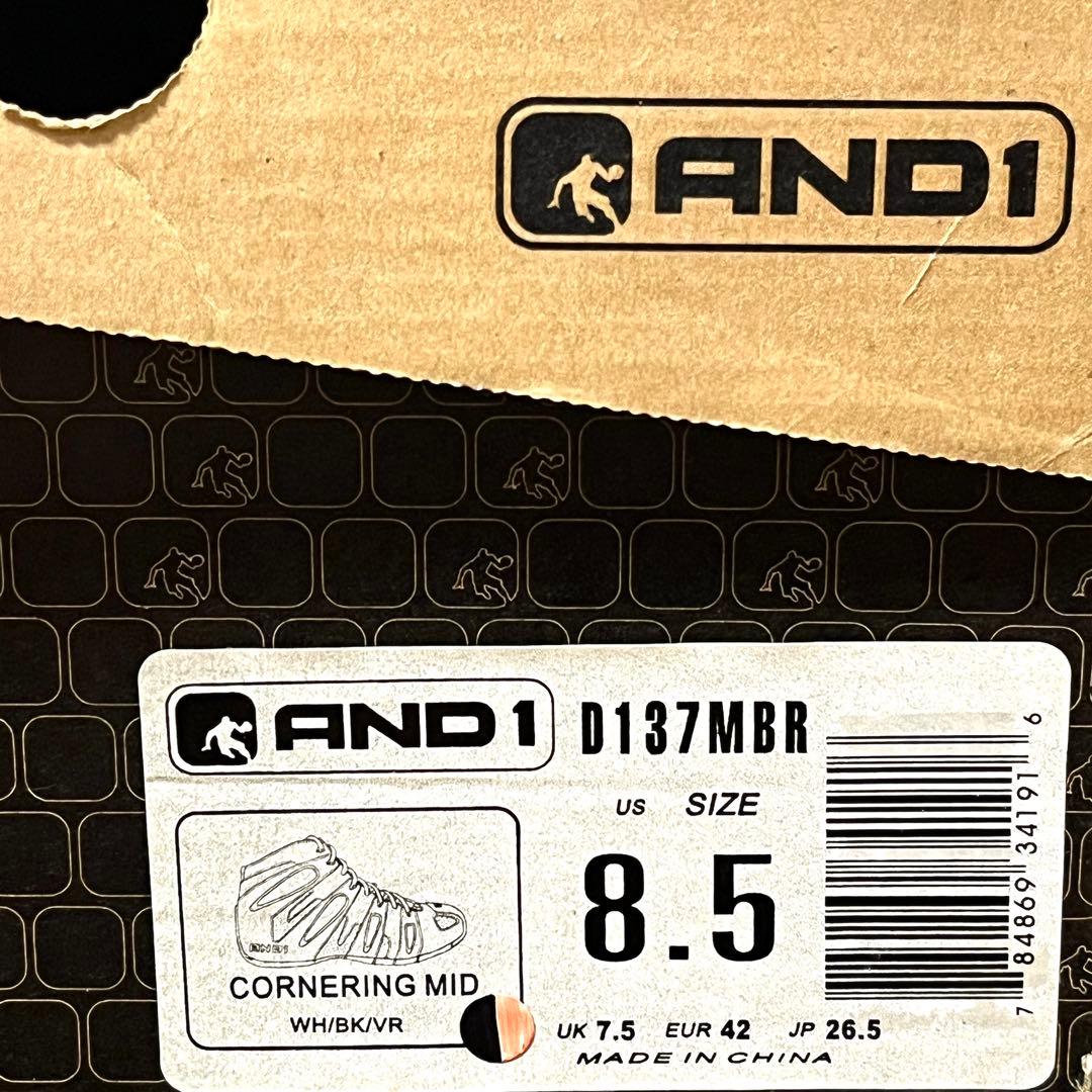 【未使用】AND1 コーナーリングミッドCORNERING MID 26.5cm