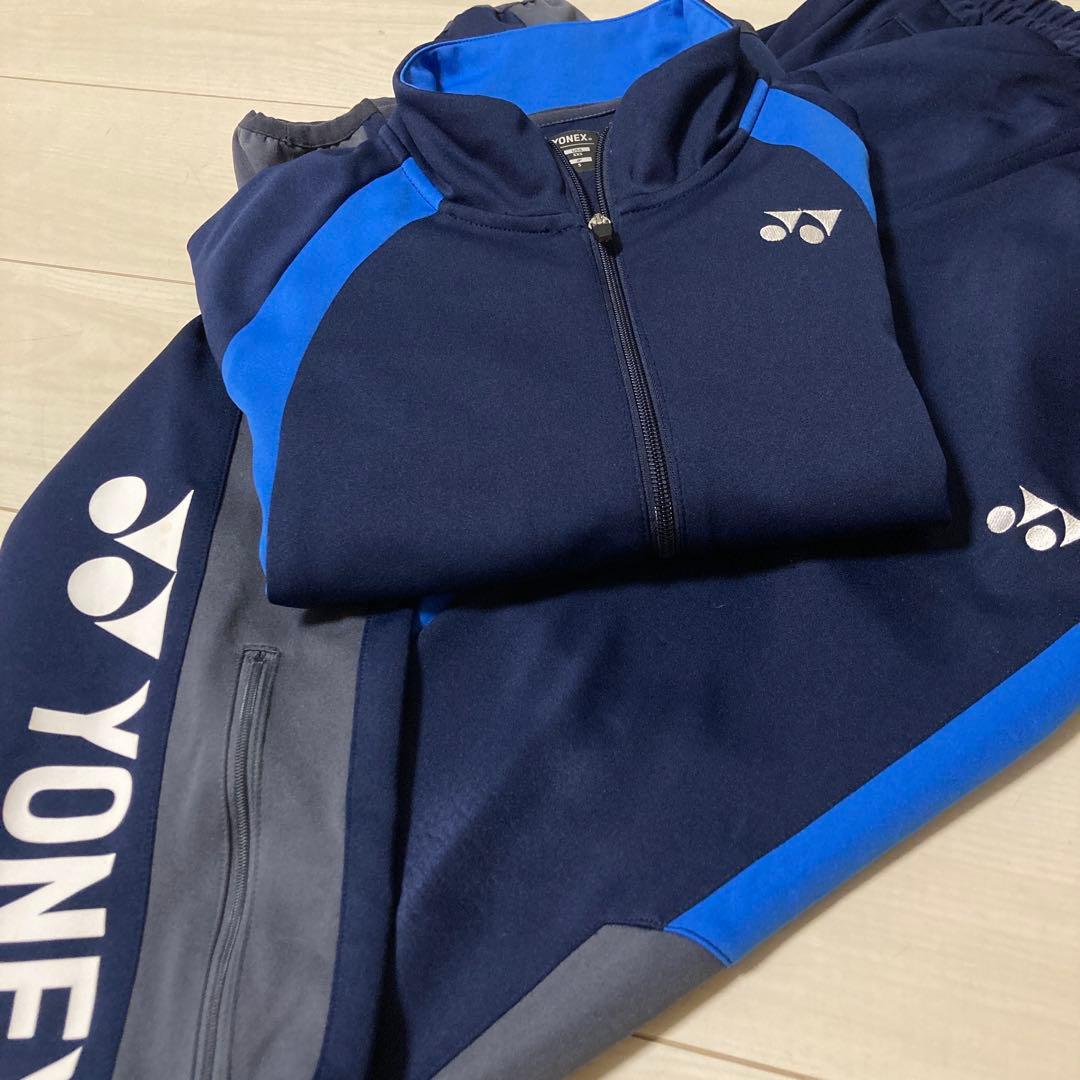 YONEXユニジャージ上下セット青紺★バドミントンソフトテニスパンツセットアップ