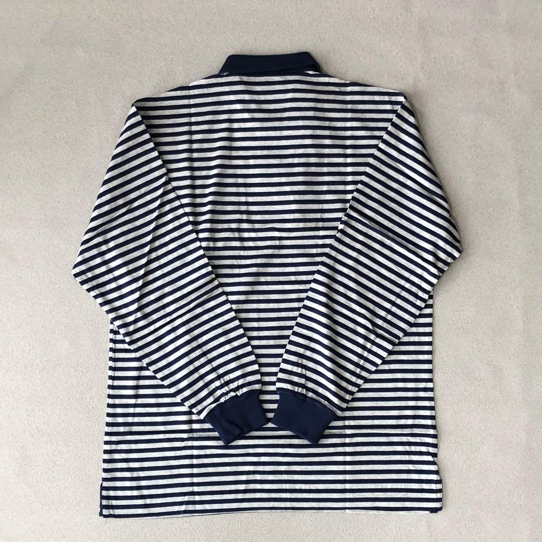 ★新品 未使用 タグ付き★ 『ターンベリー』長袖 ポロシャツ ボーダー Lサイズ