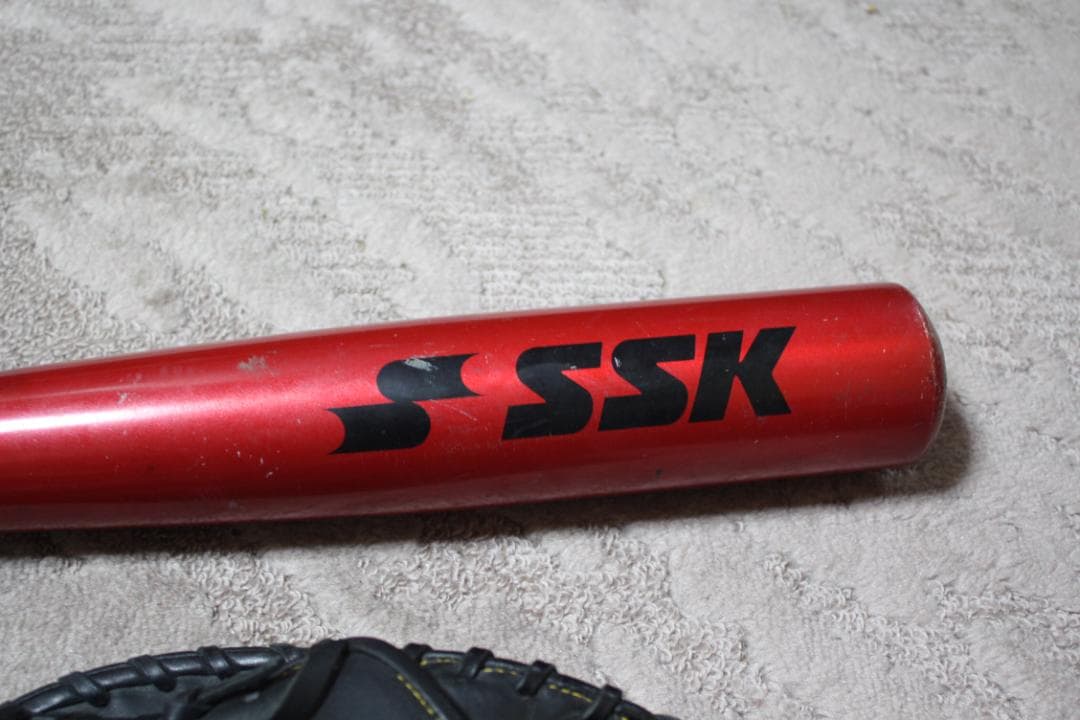 軟式野球　ファーストミット　ミズノ並品　＆KSS　金属バット　グリップ無し並下