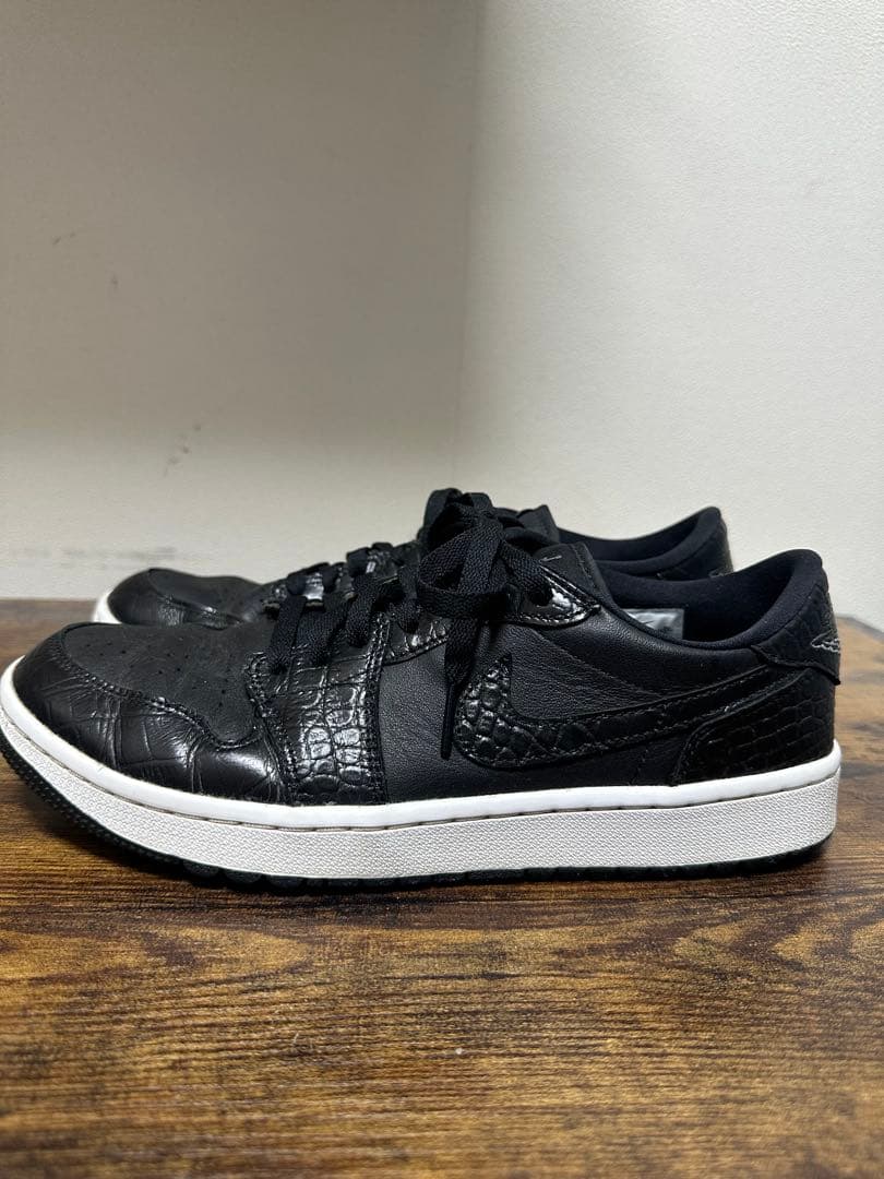 Nike エアジョーダン1 LOW ゴルフ オールブラッククロコ　27.0cm