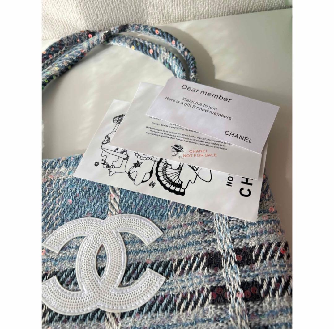 CHANEL トートバッグ シャネルノベルティ　バッグ　ショルダーバッグ　ブルー