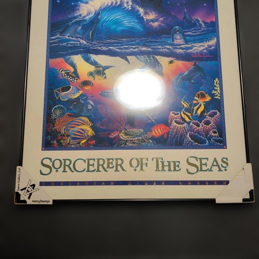 ディズニー　魔法使いの弟子　ミッキー　額入り　65×95センチ