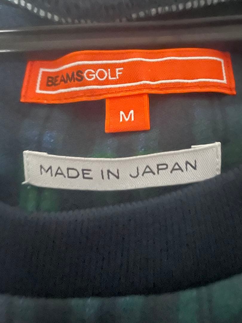 BEAMS GOLF チェック柄シャツ Mサイズ 日本製
