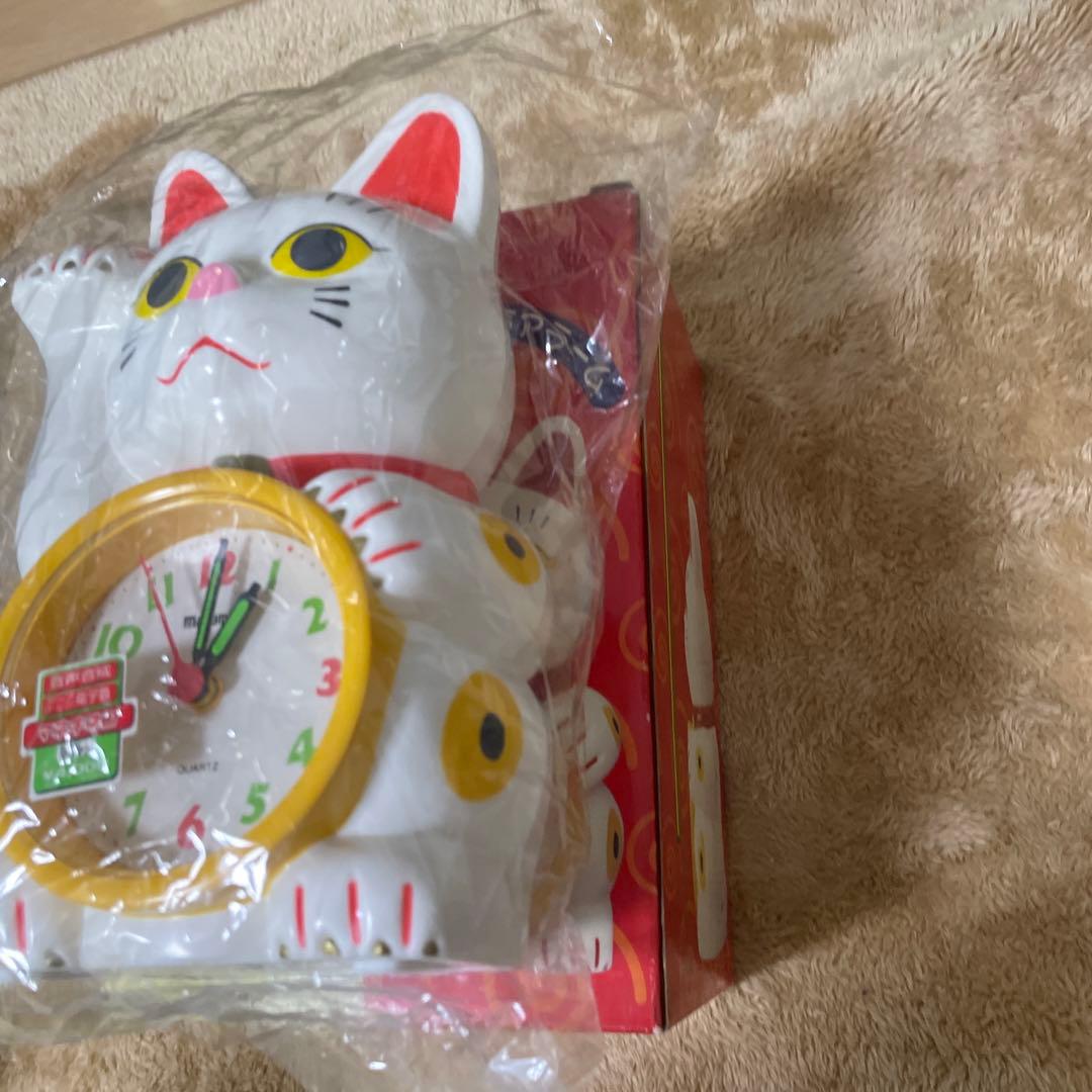 【新品未使用】マルマンmaruman 招き猫　マネキネコ　目覚まし時計　からくり