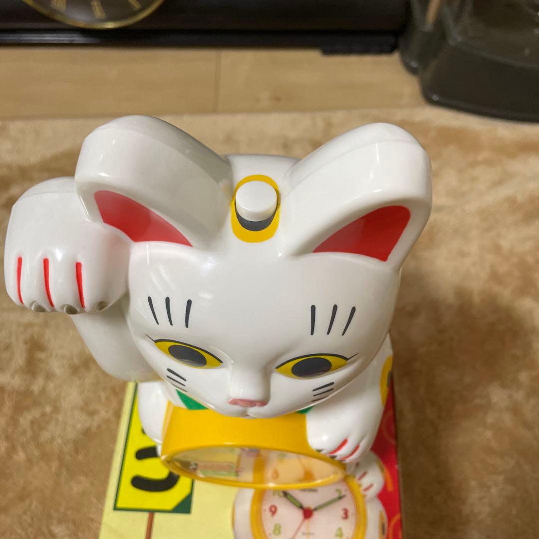 【新品未使用】マルマンmaruman 招き猫　マネキネコ　目覚まし時計　からくり