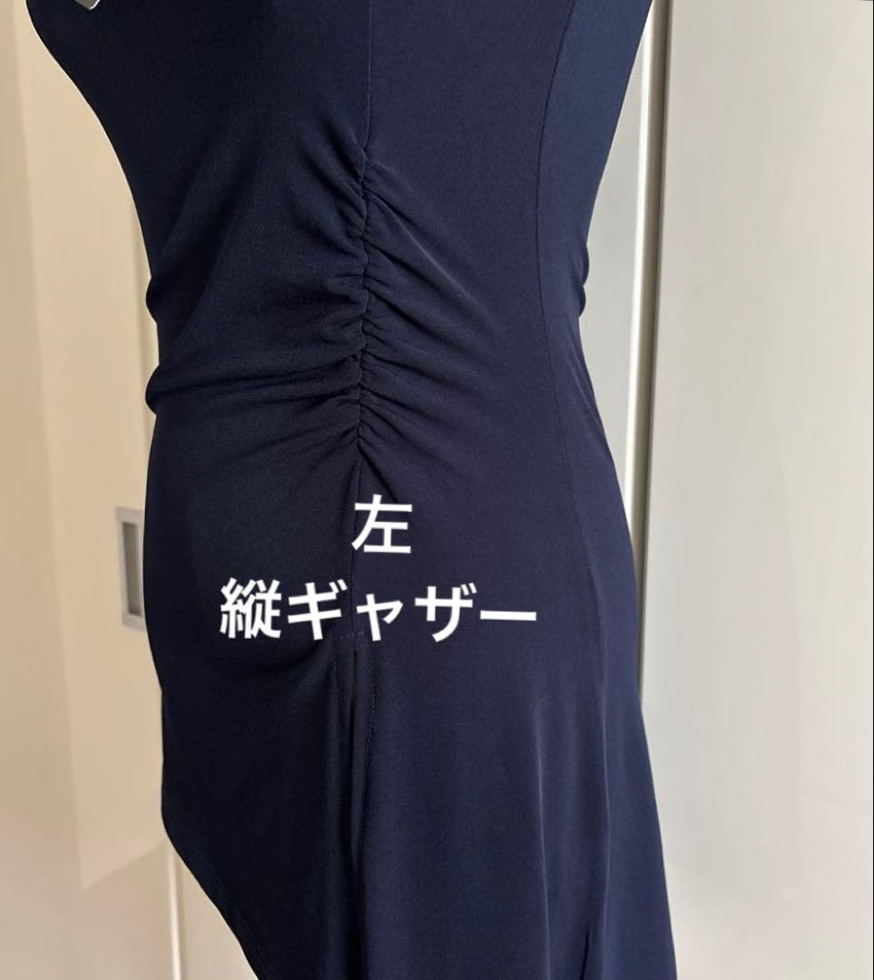 社交ダンスレッスンウェア　TAKA DANCE 濃いネイビーのチュニック新品