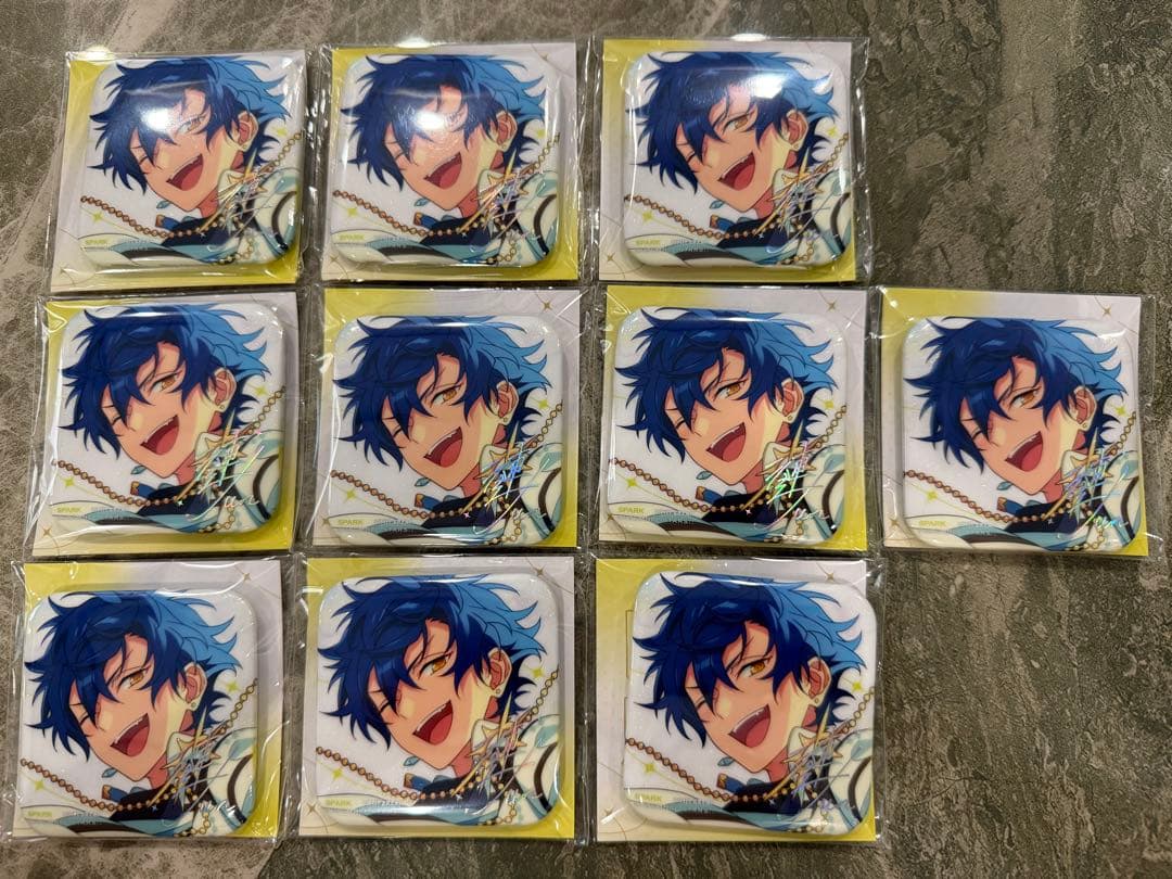 あんスタ　漣ジュン　9周年　スクエア缶バッジ