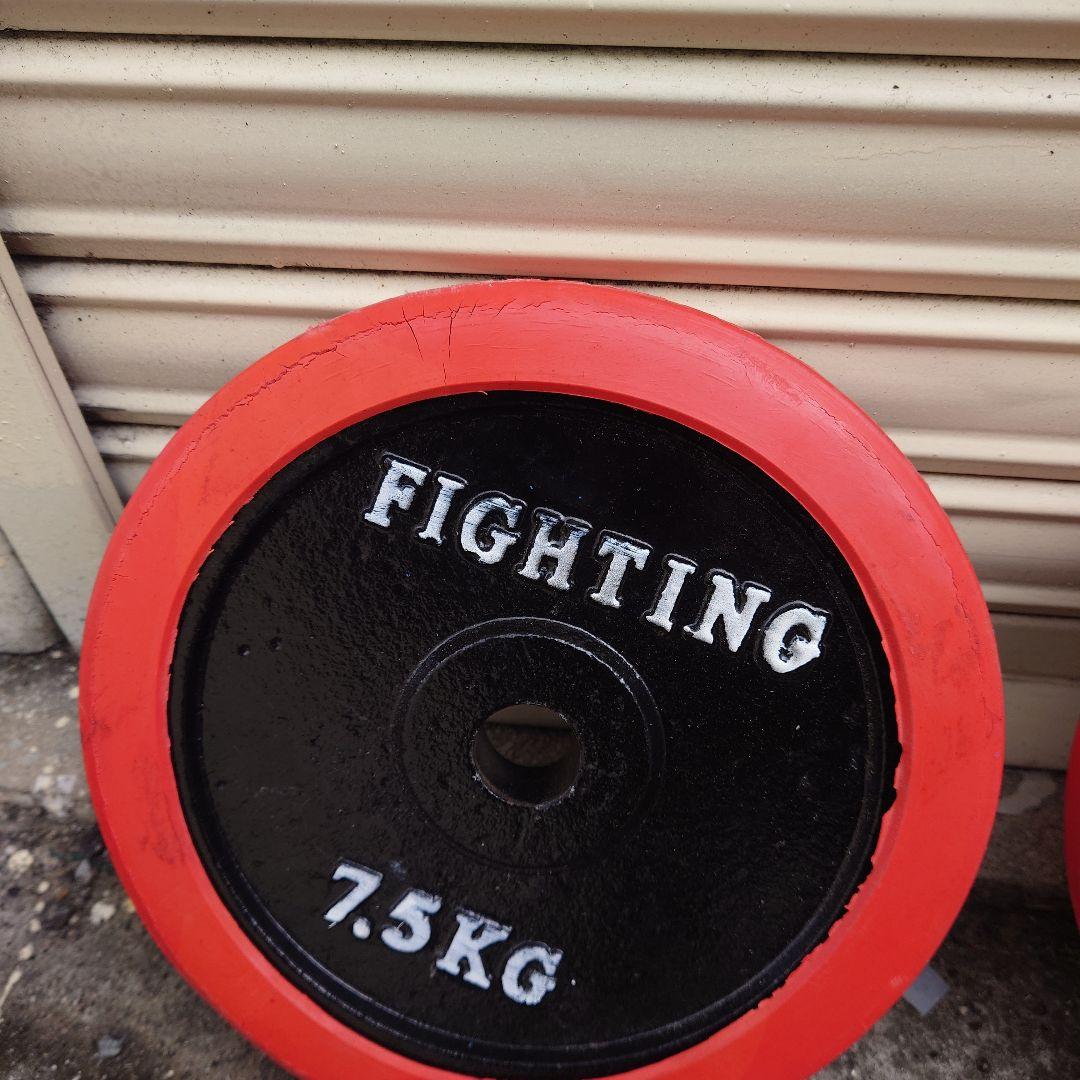 FIGHTING ダンベルプレート 7.5KG 赤２枚セット