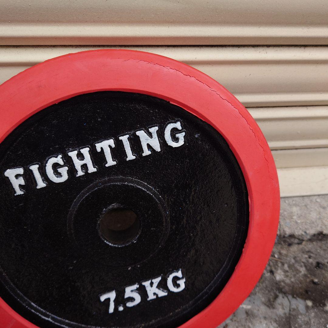 FIGHTING ダンベルプレート 7.5KG 赤２枚セット