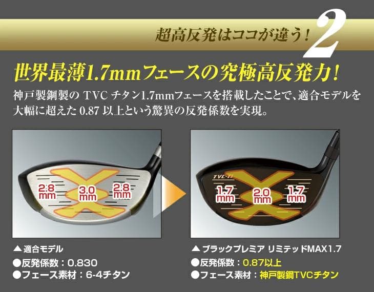 左【新品】世界最薄激弾きの超高反発マキシブラックプレミアリミテッド　プレミア飛匠