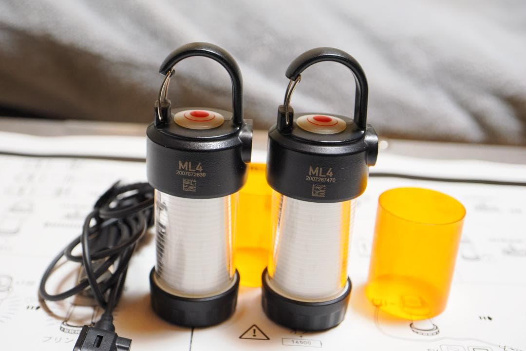 LEDLENSER ML4 白色 ランタン 2個セット（充電コード1本）