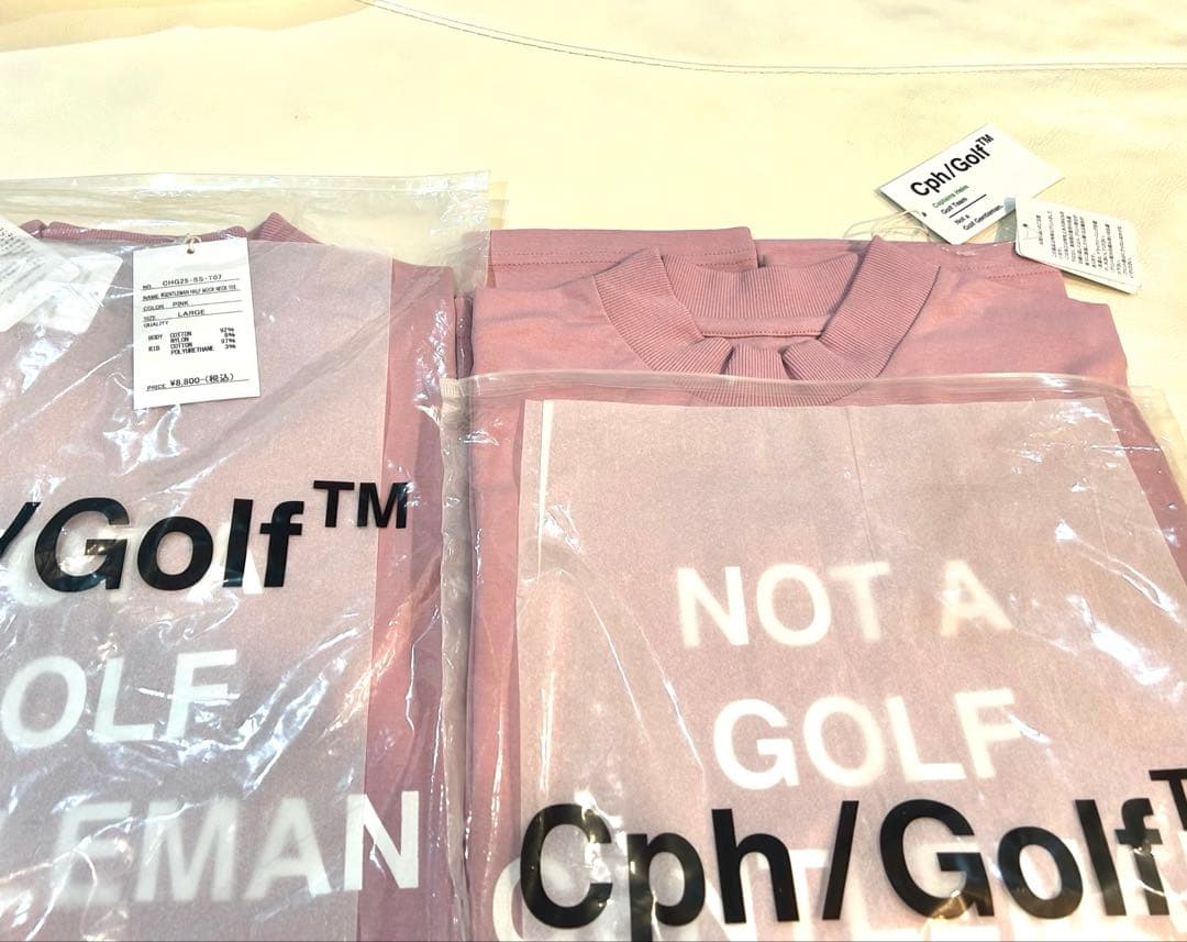 メンズウェア Captains Helm Golf MOCK NECK TEE PINK