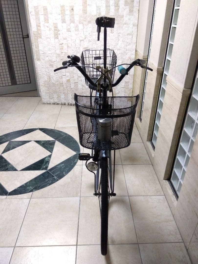 自転車　ママチャリ さすべぇ付き LEDライト ブルー 付き Rチューブタイア