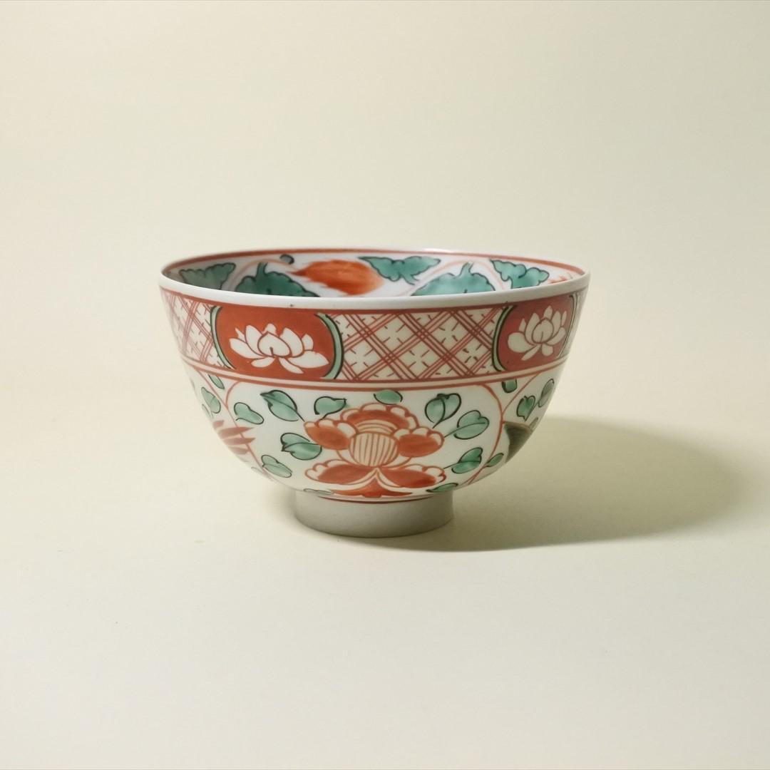 江戸後期　伊万里　色絵　碗　５客　骨董品　アンティーク