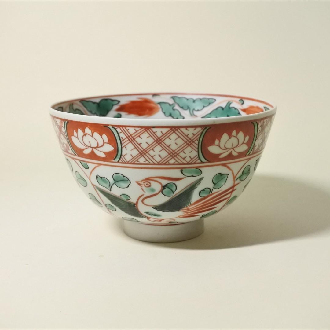 江戸後期　伊万里　色絵　碗　５客　骨董品　アンティーク