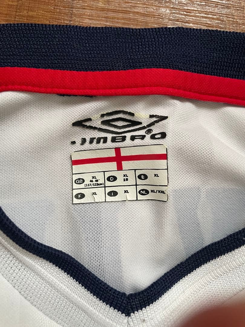 イングランド　2002年ユニフォーム　ベッカム