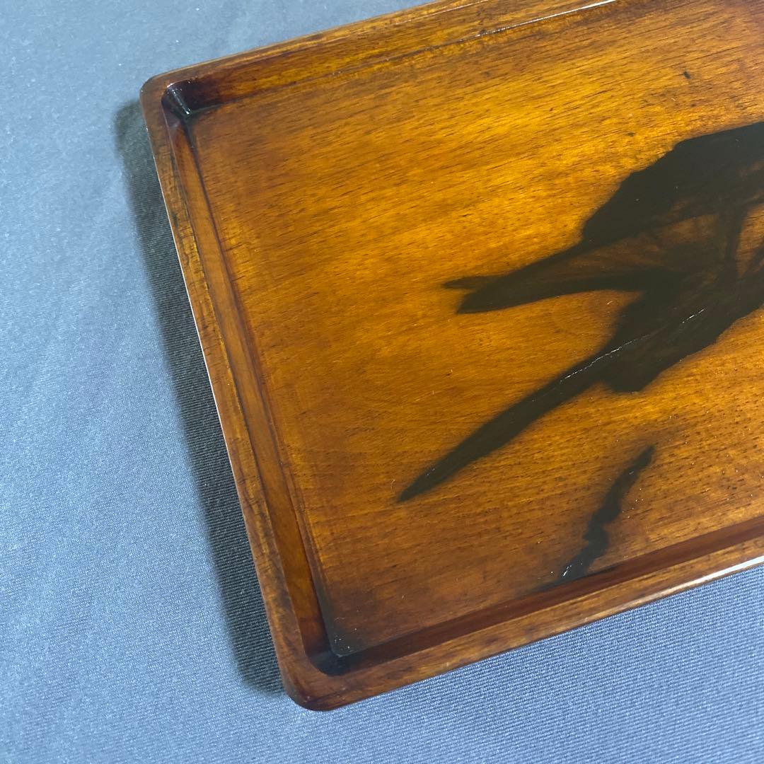 黒柿拭漆盆(くろがきふきうるしぼん) 219mm×184mm×17mm　№652