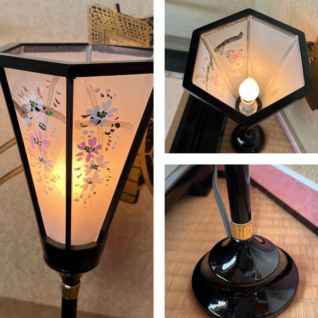 豪華！ お雛様 お飾りセット 雛飾り 屏風 親王飾り台 紅白梅 ぼんぼり