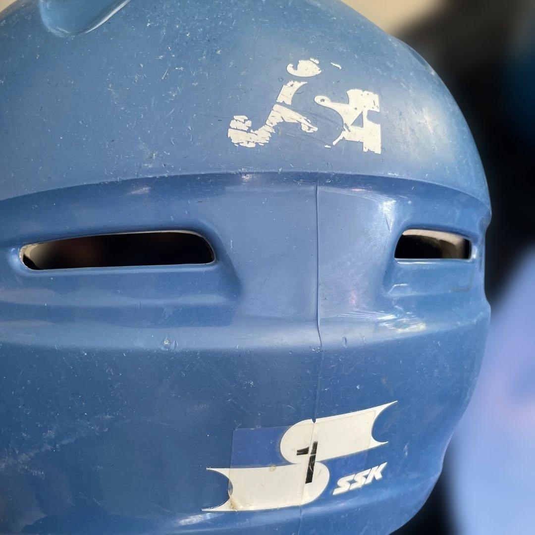 大人　ソフトボール用　Mizuno とSSK バッター用ヘルメットセット　ブルー